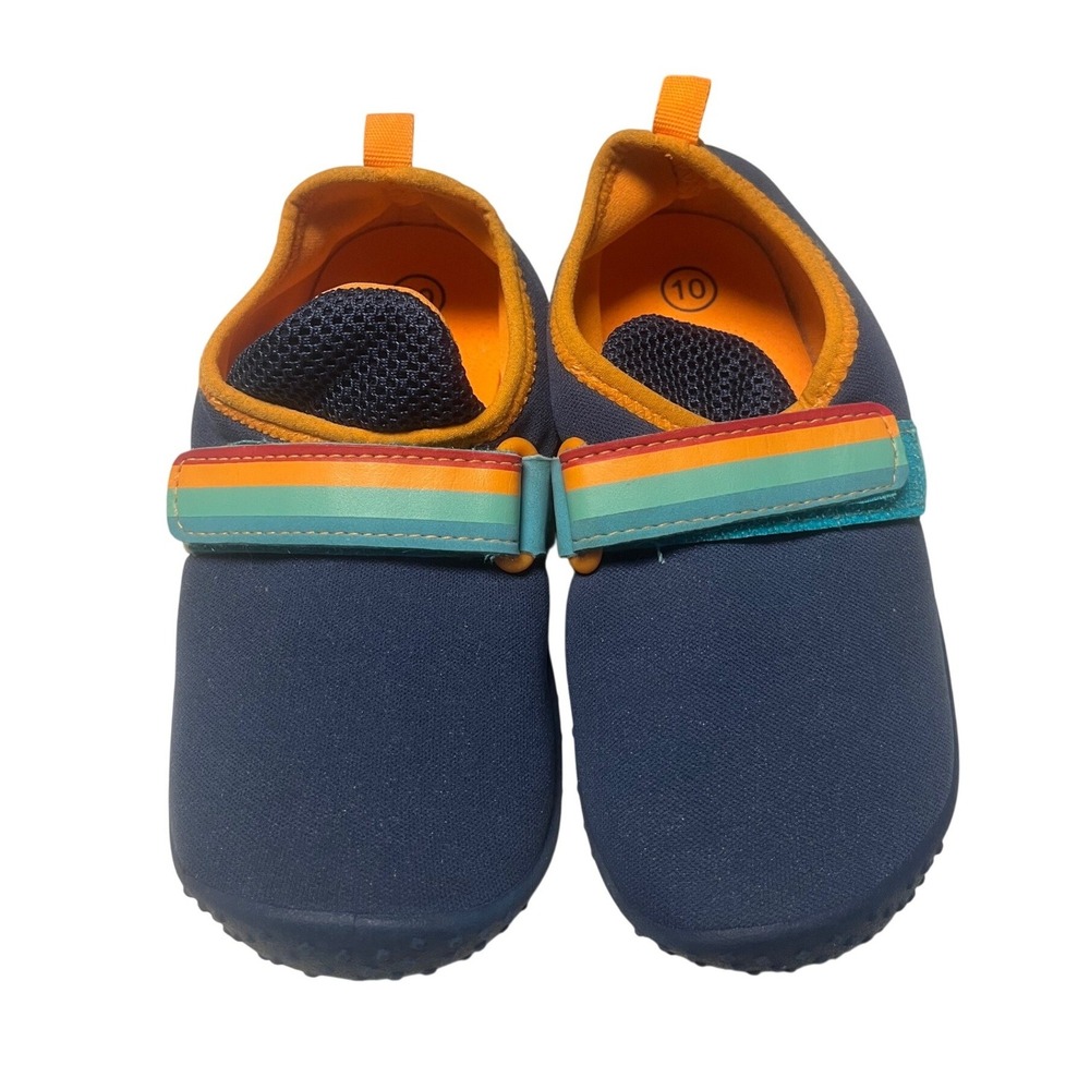 Cat & Jack Toddler Navy Blue Rainbow Strap Water Shoes Size‎ 10 Kids Swim Shoes